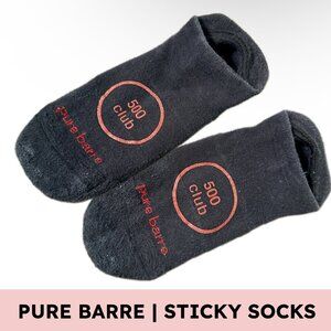 🖤 Pure Barre 500 Club Sticky Socks — Black/Red (One Size)